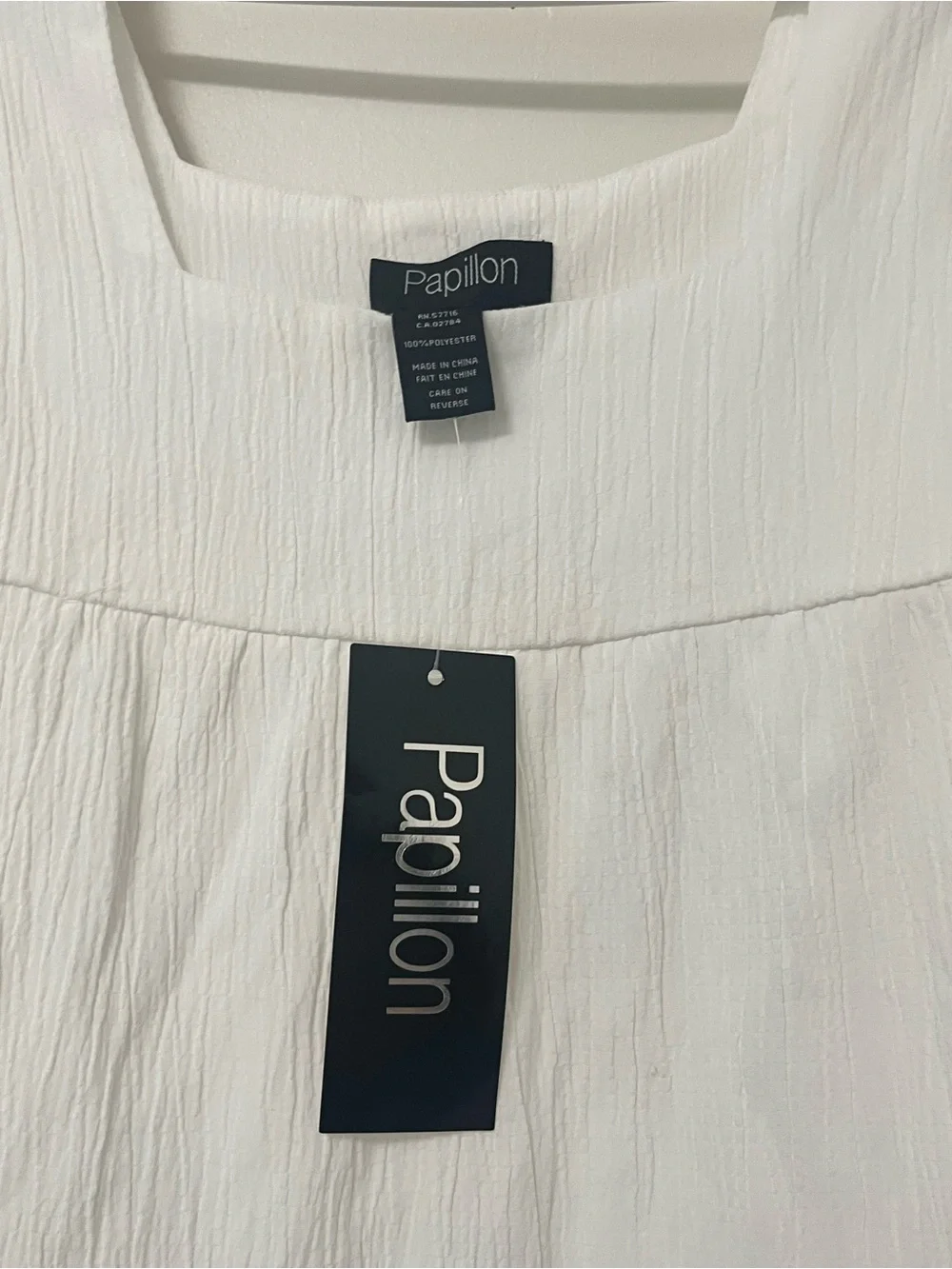 PapillonTextured White Sleeveless Sundress - Picture 3 of 4